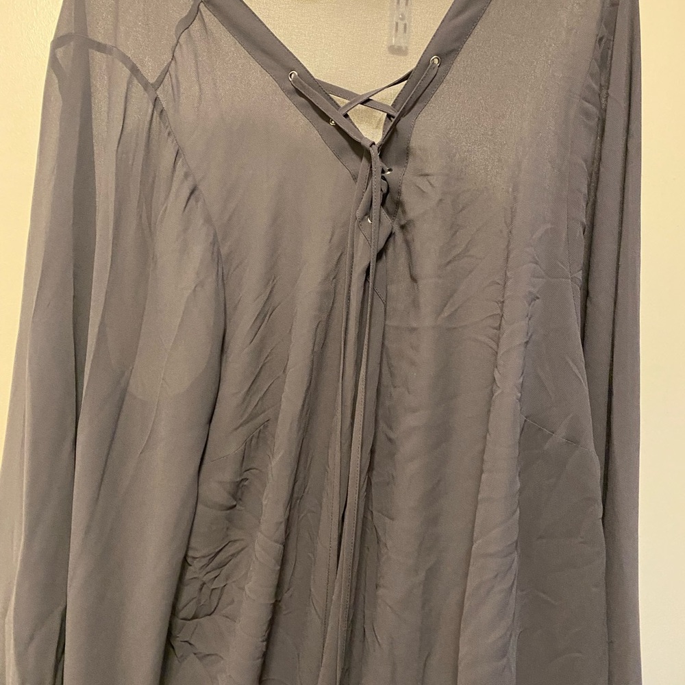 Torrid size 4 sheer long sleeve top